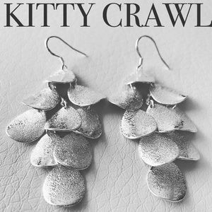 Chandelier Silver Shell Earrings in 925